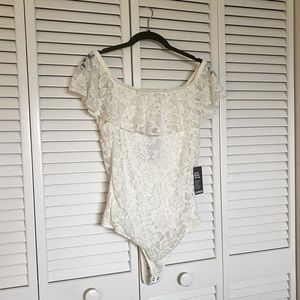 Express Lace Off the Shoulder Bodysuit